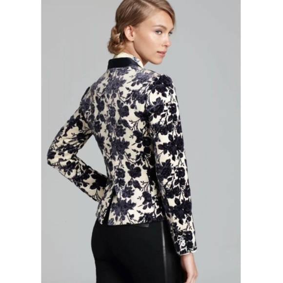 Tory Burch Dayton Flocked Floral Velvet Blazer - Picture 4 of 14